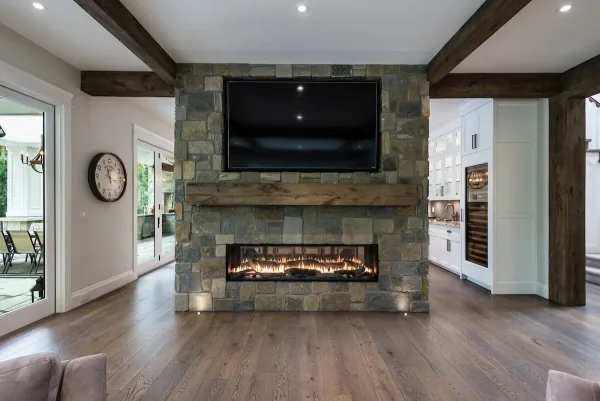 Falmouth Real Thin Stone Veneer Fireplace