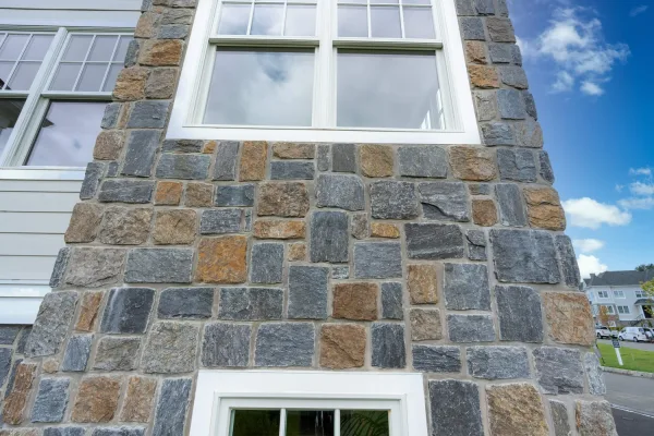 Jamestown Real Thin Stone Veneer Accent Wall Close Up