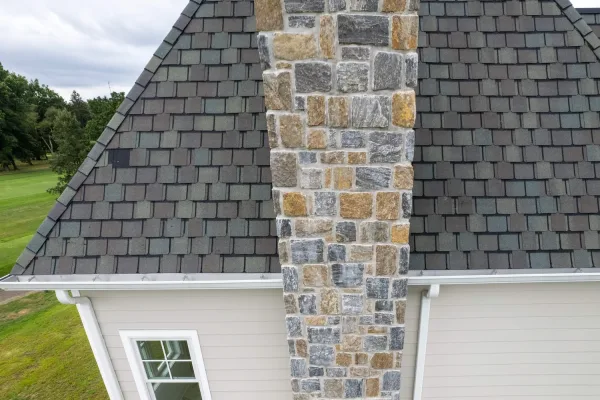Jamestown Real Thin Stone Veneer Chimney