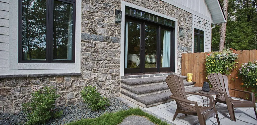 Moonlight Custom Ashlar Real Thin Stone Veneer Back Exterior