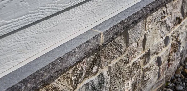 Moonlight Custom Ashlar Real Thin Stone Veneer Wainscoting Close Up