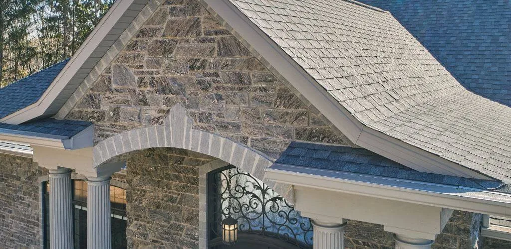 Moonlight Real Thin Stone Veneer Front Entrance