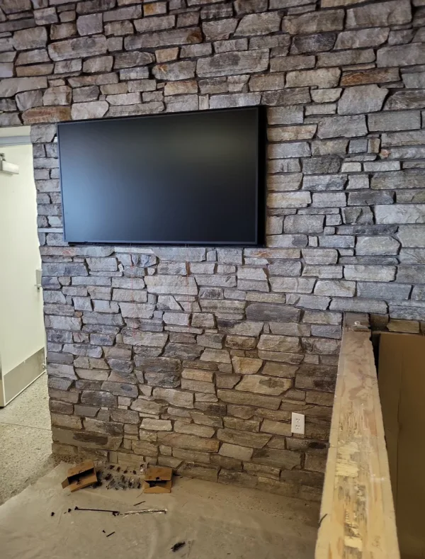 Ottawa Real Thin Stone Veneer Commercial Interior Installation