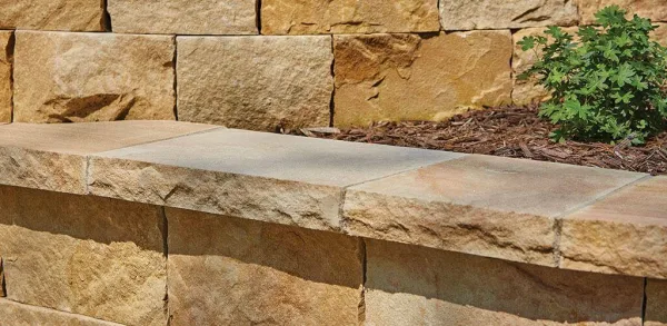 Sunset Natural Thin Stone Veneer Drystack Wall Close Up
