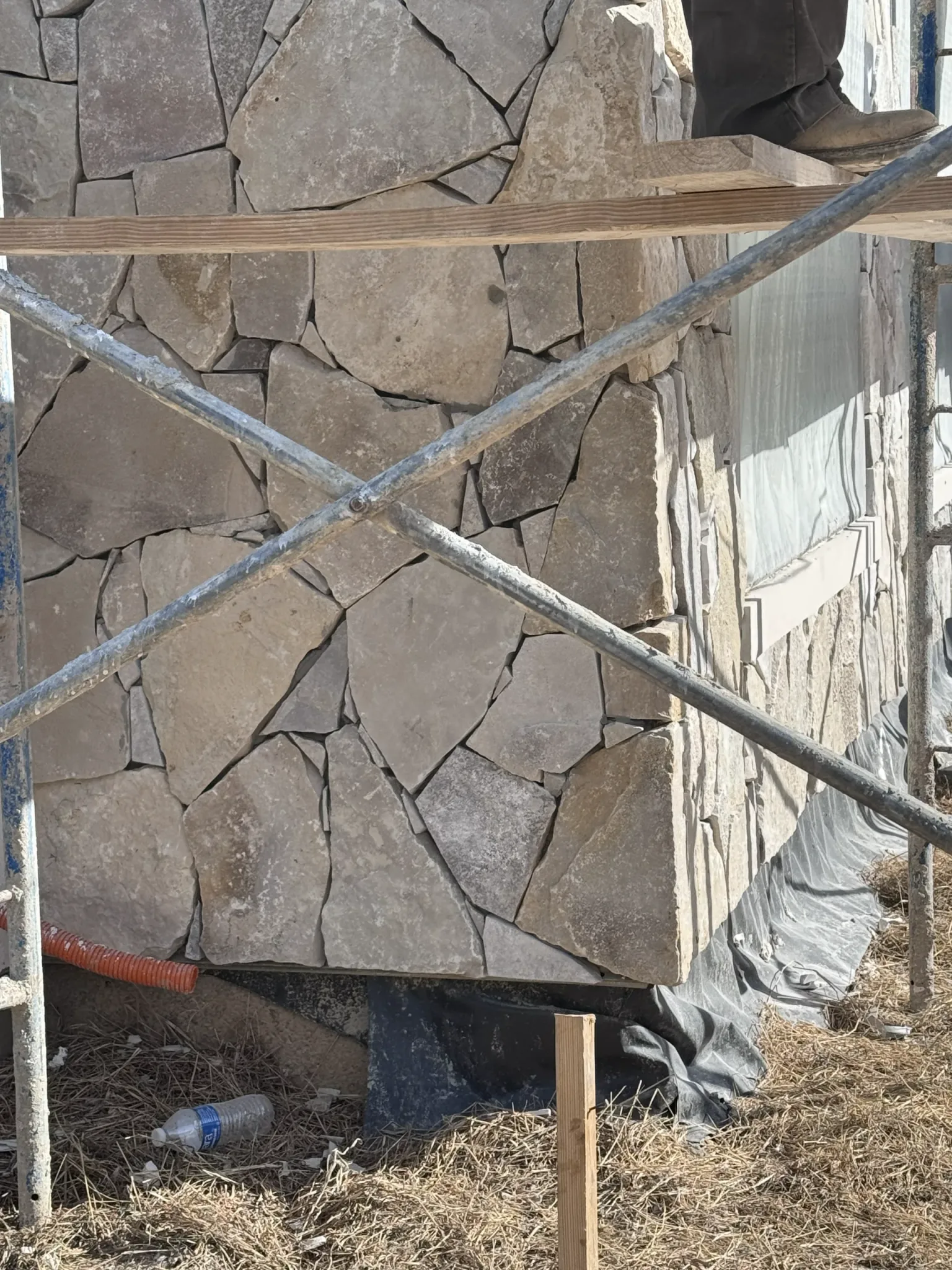 Lewes Natural Stone Veneer Installation Close Up