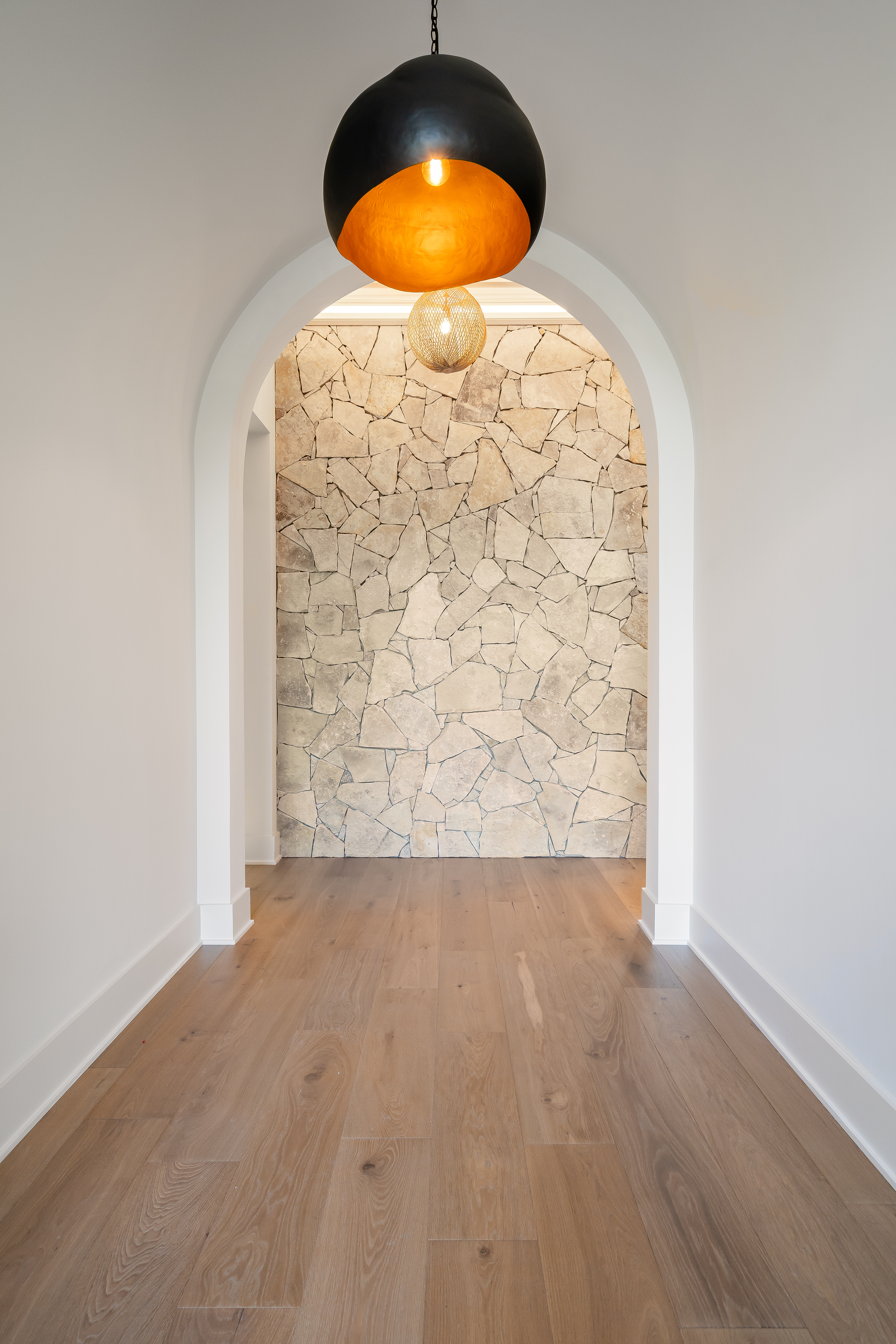 Lewes Natural Thin Stone Veneer Interior Hallway