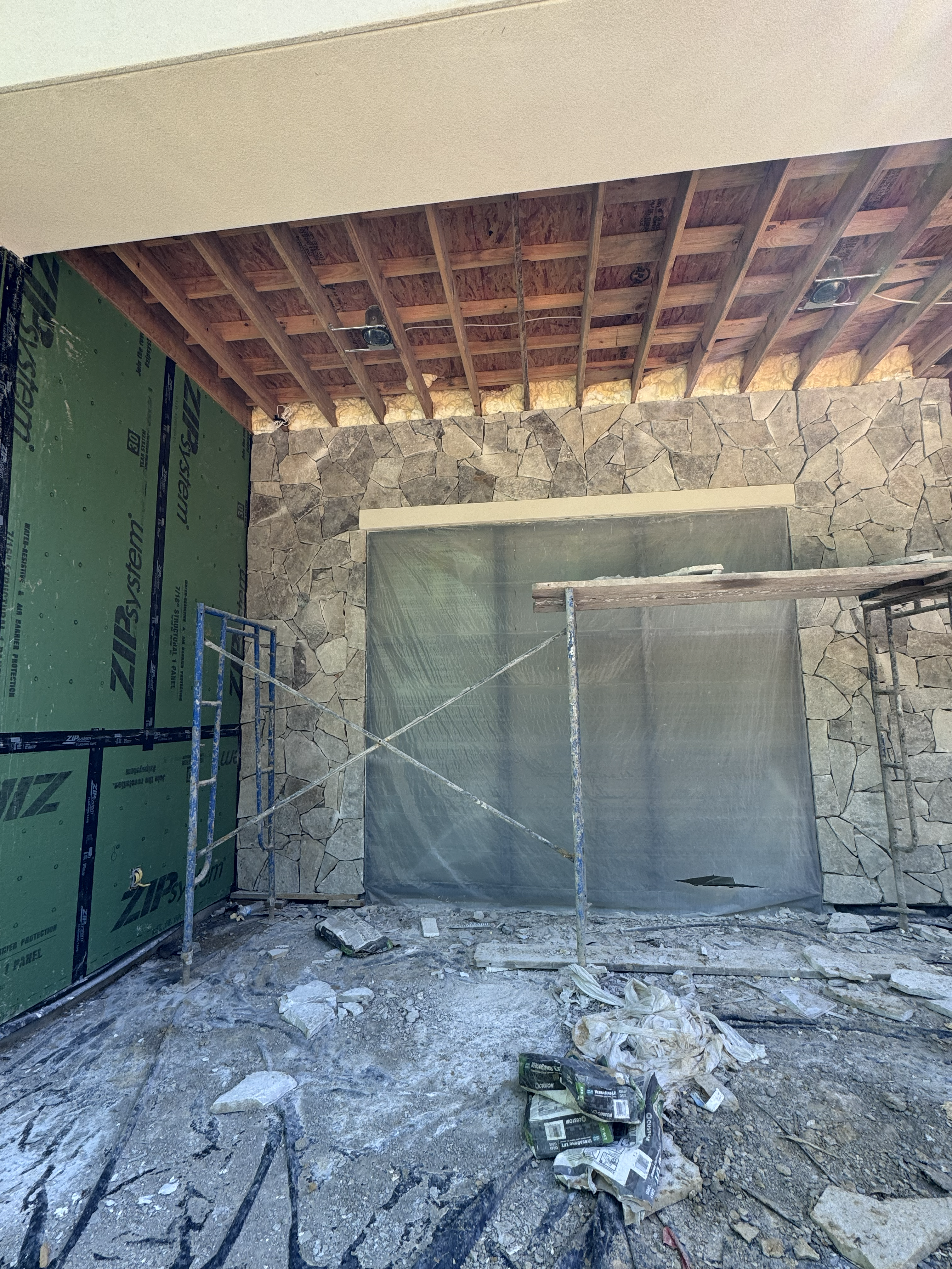 Lewes Real Stone Veneer Patio Installation