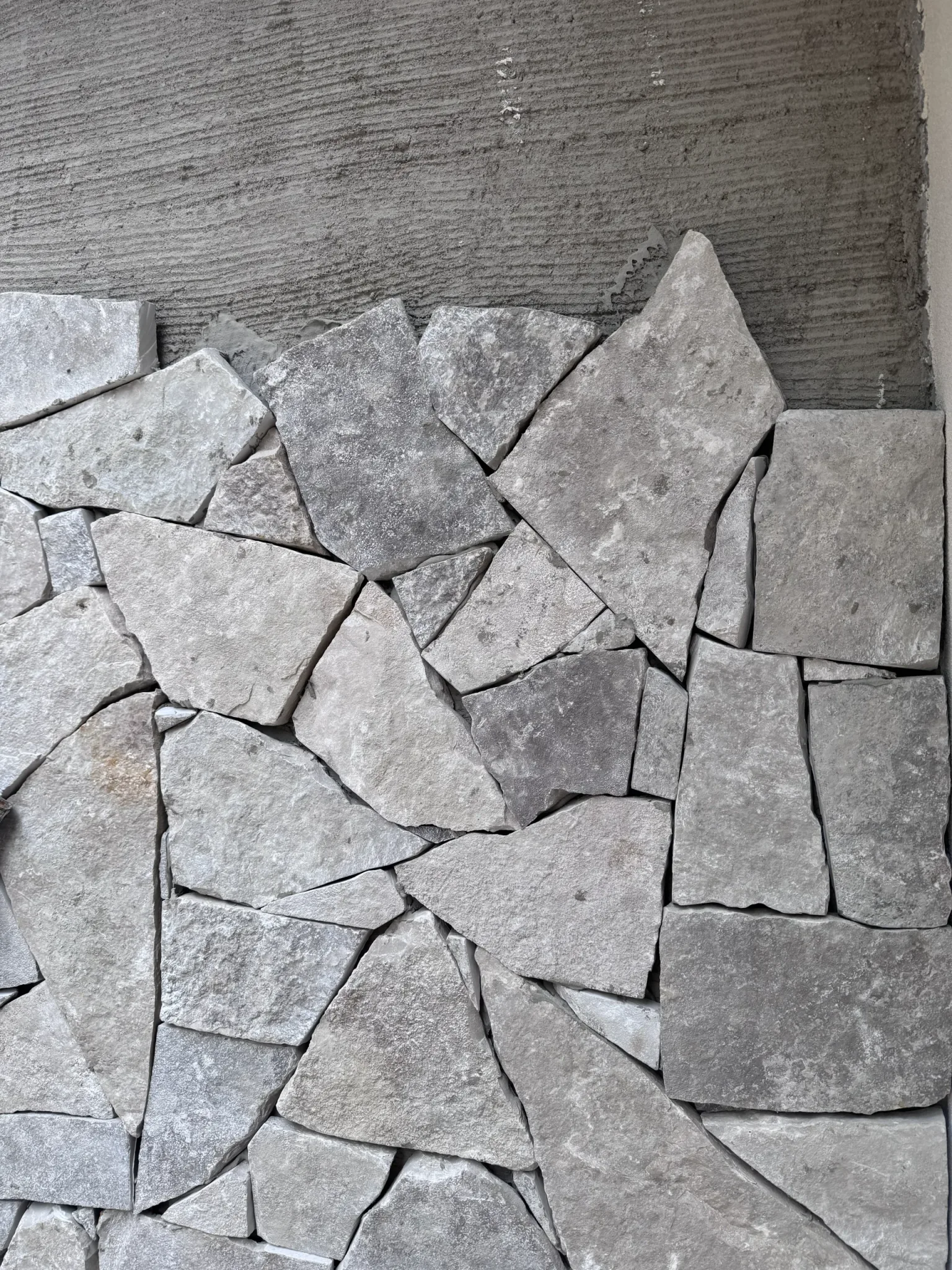 Lewes Real Thin Stone Veneer Installation Close Up