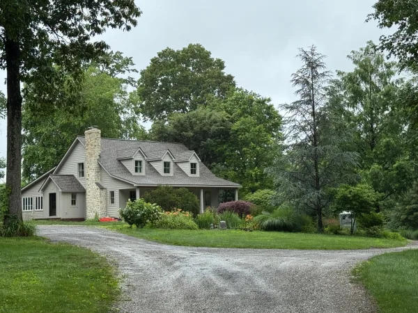 Lisbon Real Thin Stone Veneer Exterior Chimney