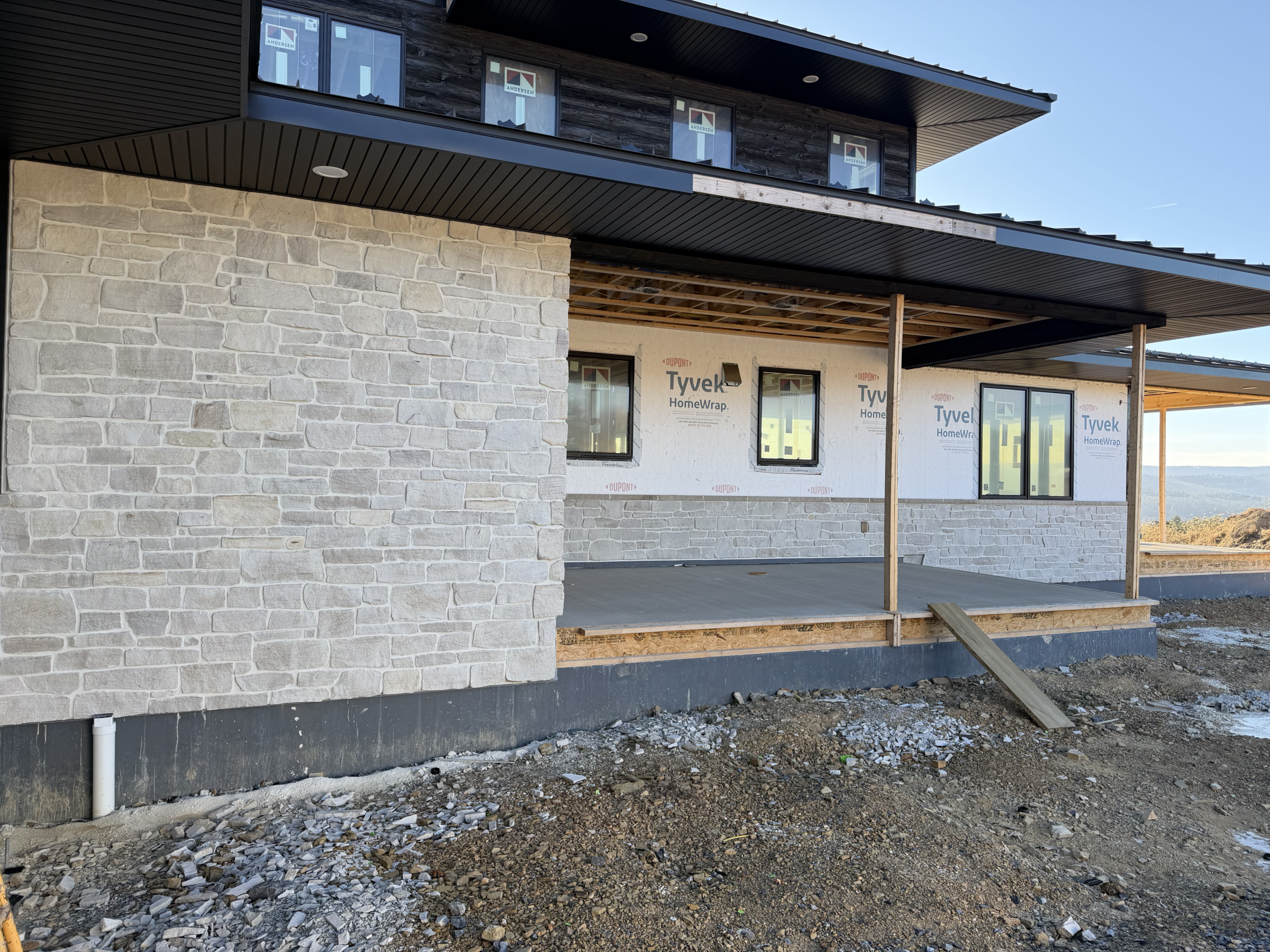 Mont Blanc Natural Thin Stone Veneer Installation