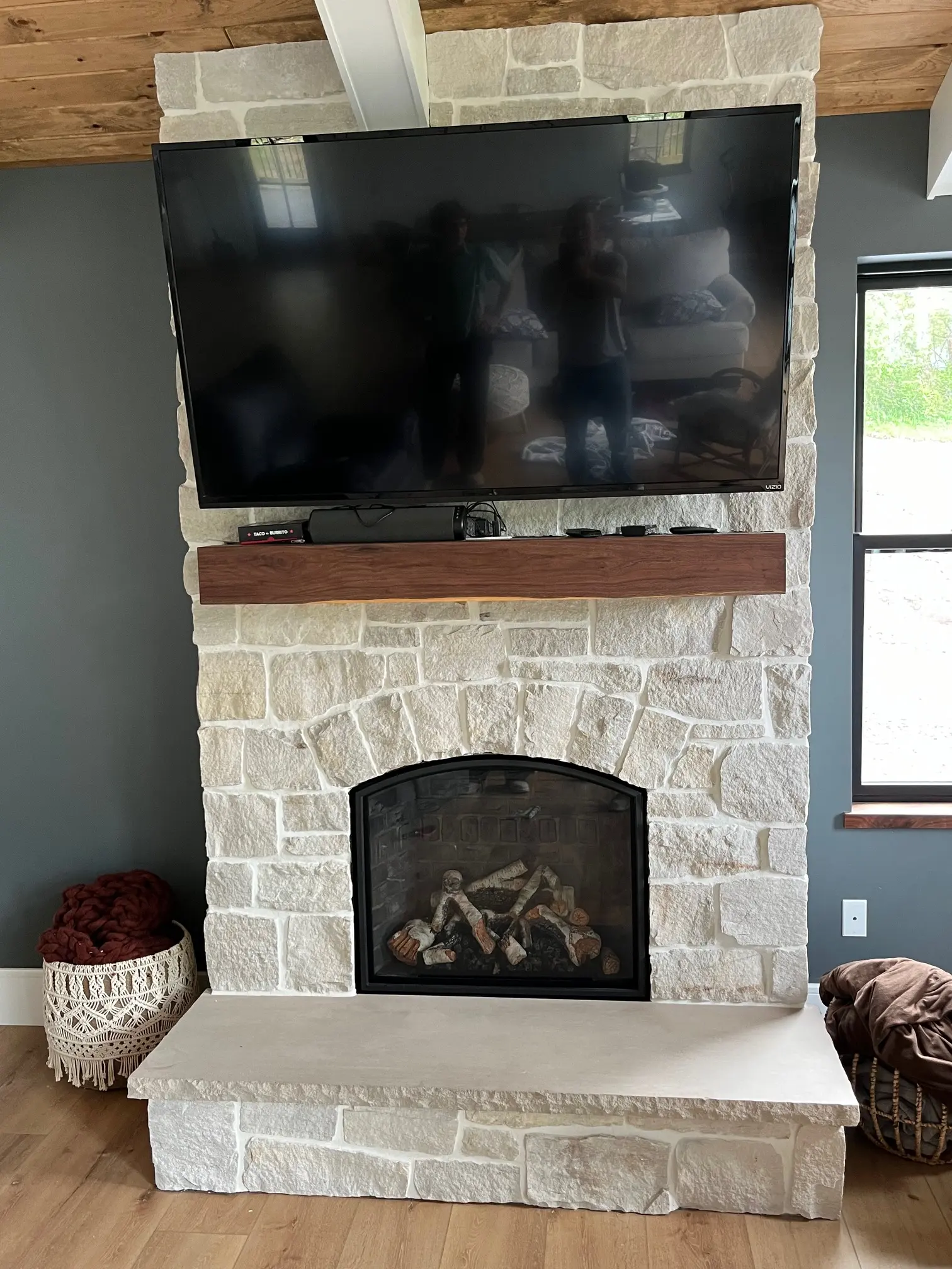 Mont Blanc Real Thin Stone Veneer Fireplace