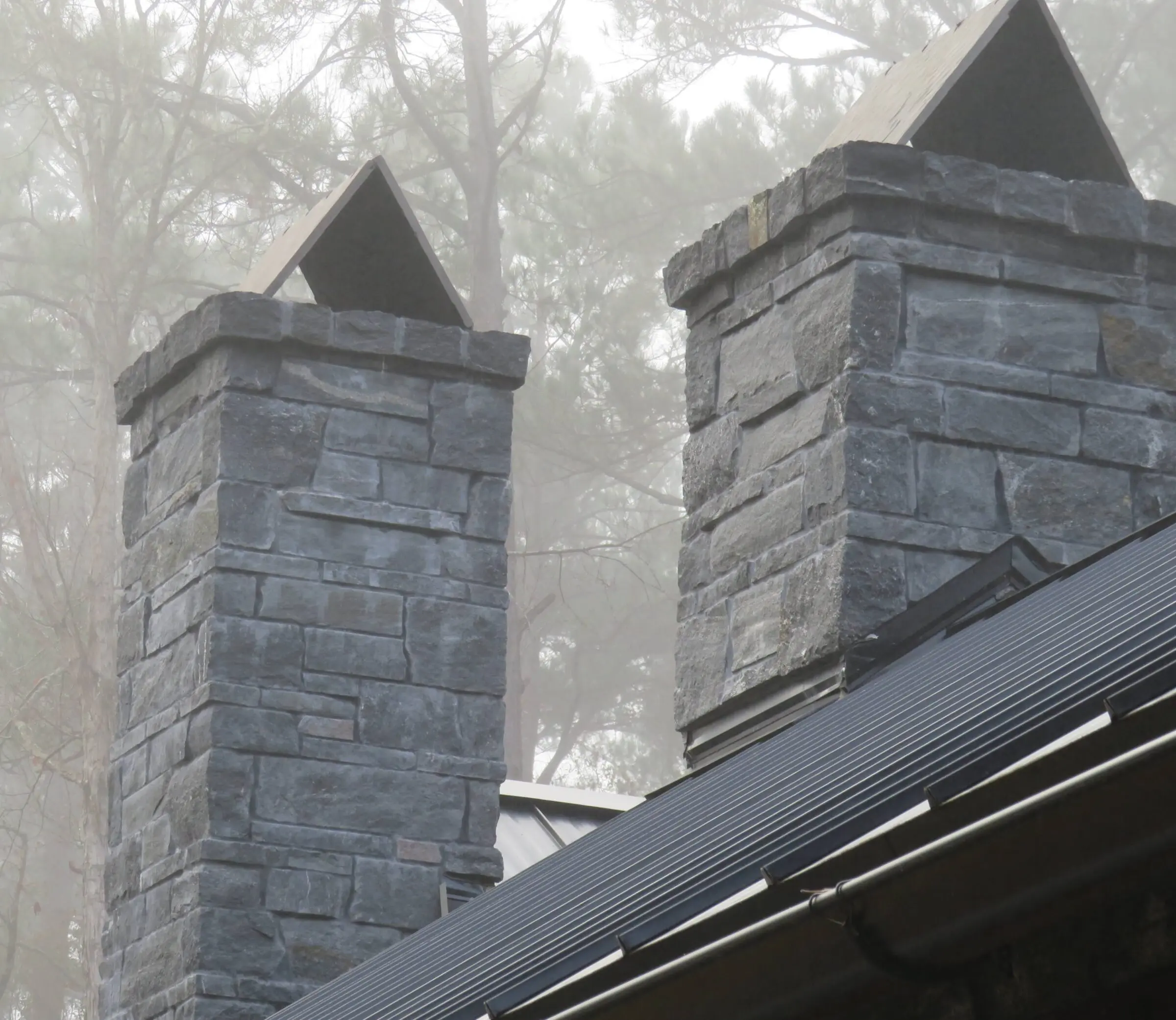 Dublin Real Thin Stone Veneer Chimney