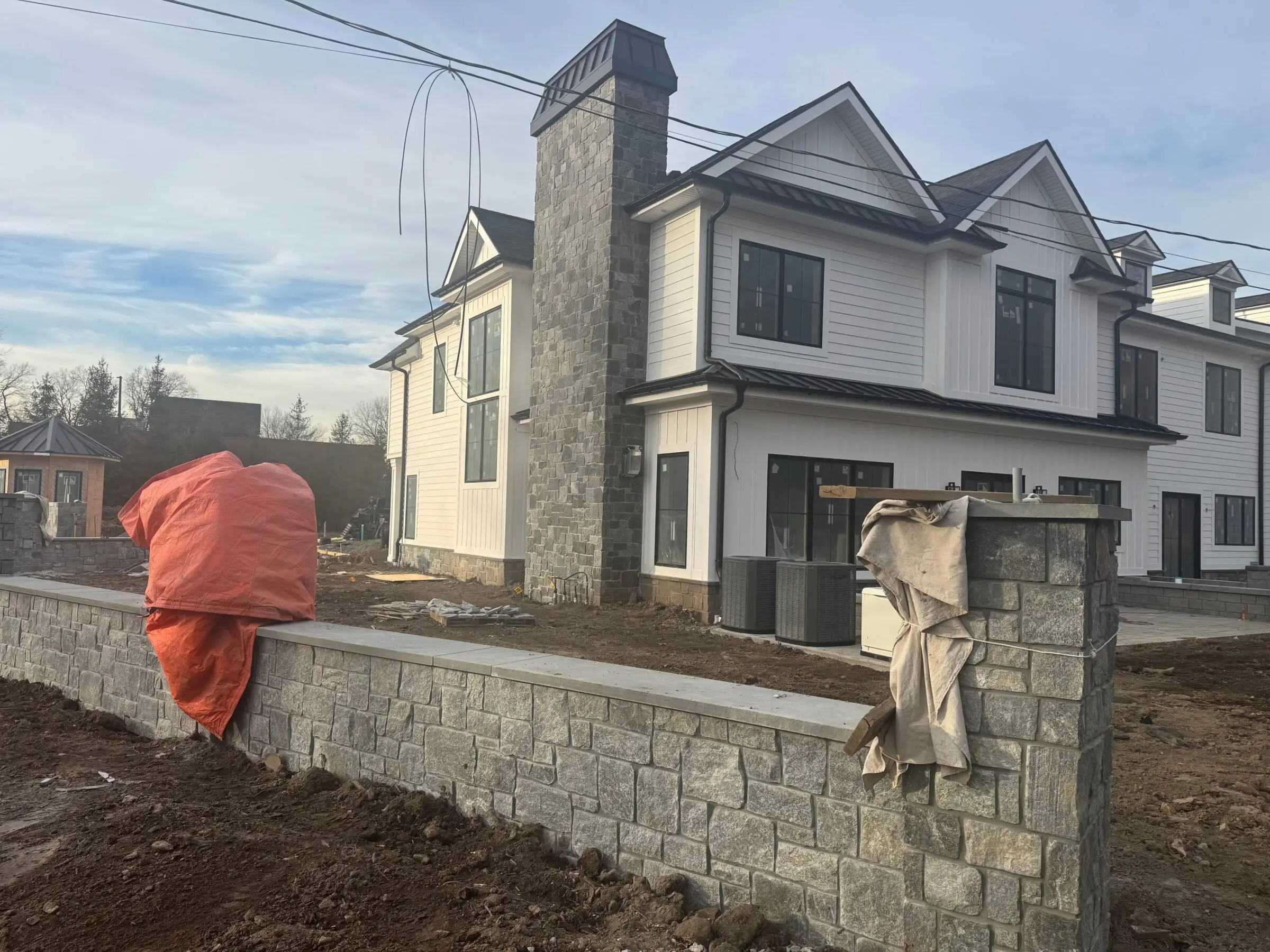 Rubislaw Natural Thin Stone Veneer Exterior and Landscaping Installation